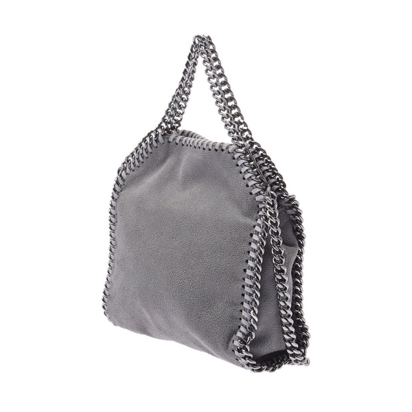 STELLA MCCARTNEY Stella McCartney Farabela Mini Chain Tote Gray Silver Fittings Ladies Fake Leather 2way Bag A-Rank Used Silgrin