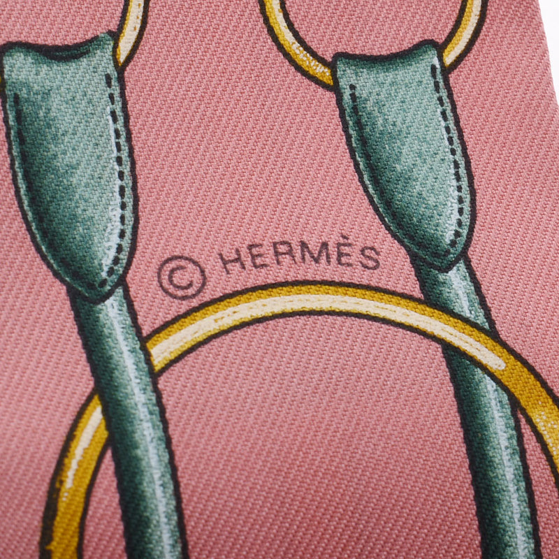 Hermes Hermes Twilley跳跃/跳跃粉红色女性丝绸100％围巾新水池