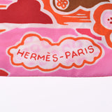 Hermes Hermes Twilley Bingata / Benigata Pink Women's Silk 100% Scarf New Silgrin