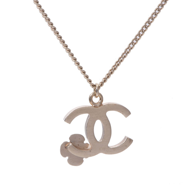 CHANEL シャネル ココマーク カメリア 13年モデル 白/ゴールド金具 レディース GP ネックレス ABランク 中古 銀蔵