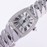 Cartier Cartier Cartier Minira Dona Besel WE60085G女士WG观看石英银拨号阵列二手Ginzo