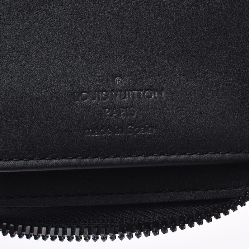 LOUIS VUITTON ルイヴィトン モノグラム シャドウ ジッピーウォレット ヴェルティカル 黒 M62902 ユニセックス レザー 長財布 新同 中古 銀蔵