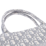 Christian Dior Christian Dior Book Totor Small White / Gray Unisex Canvas Handbag New Sinkjo