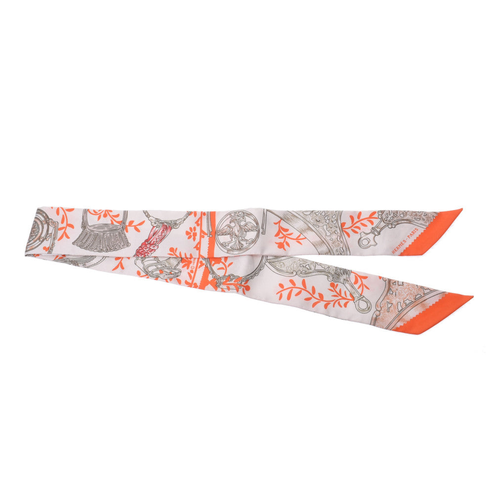 ⭐️美品⭐️ エルメス ツイリー 鐙リミックス スカーフ オレンジ エルメスツイリー 鐙・リミックス/Etriers Remix オレンジ