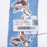 Hermes Hermes Twilley Free Horse / Chevaux En Liberte Hydrangea / Brown Women's Silk 100% Scarf New Silgrin