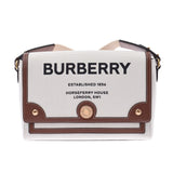 BURBERRY バーバリー ホースフェリープリント クロスボディバッグ ナチュラル／タン ユニセックス キャンバス レザー ショルダーバッグ 未使用 銀蔵