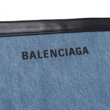 BALENCIAGA Balenciaga Navy Pushet Denim 339937 Ladies Canvas/Leather Shoulder Bag A Rank used Ginzo