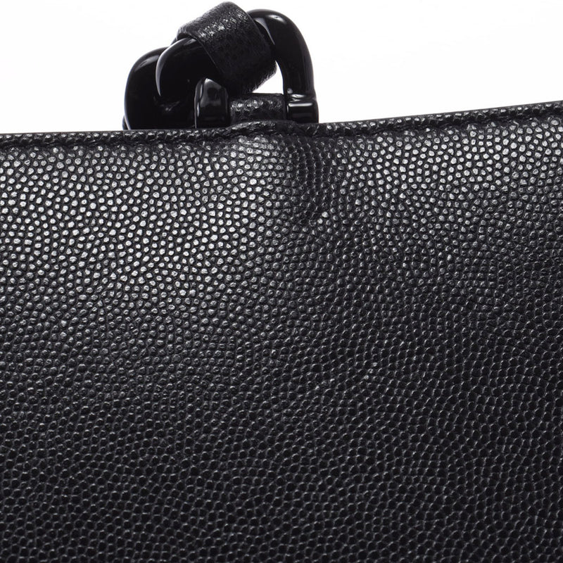 Chanel Chanel Matrassy Large Shopping Bag Black Bracket AS2304 Ladies Caviar Skin Shoulder Bag Unused Silgrin