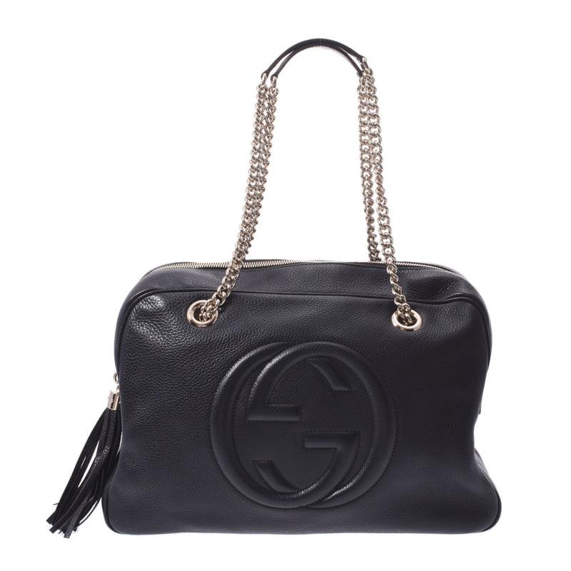 Black gucci clutch with gold chain Clearance