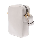 GUCCI Gucci Weaving Line Logo Print Ivory Antique Gold Gold Bracket 574803 Unisex Leather Shoulder Bag A Rank used Ginzo