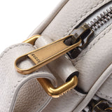 GUCCI Gucci Weaving Line Logo Print Ivory Antique Gold Gold Bracket 574803 Unisex Leather Shoulder Bag A Rank used Ginzo