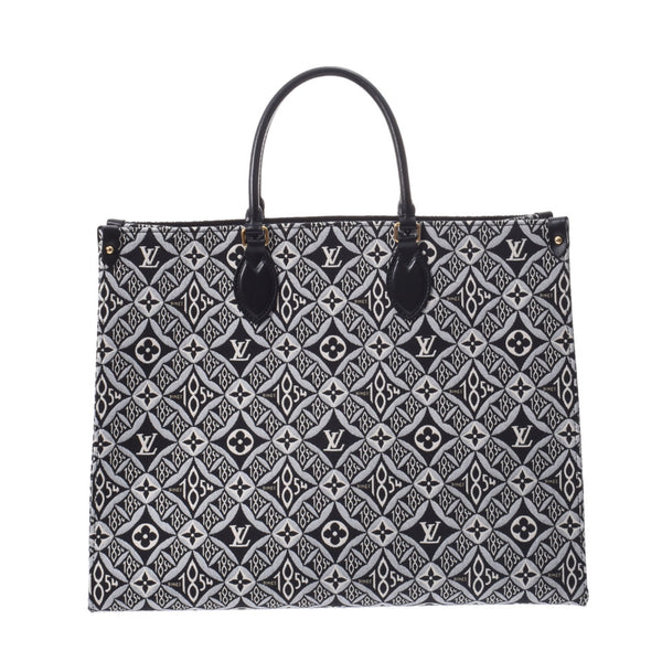 Louis Vuitton Louis Vuitton Monogram Jacquard On Zago GM 2WAY Gray M57207 Unisex Jacquard Woven / Leather Tote Bag A Rank Used Sink