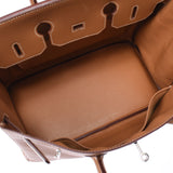 Hermes Hermes Burkin 35 Natural Silver Brackets Unknown Unisex Voepson Handbag B Rank Used Silgrin