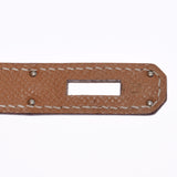 Hermes Hermes Burkin 35 Natural Silver Brackets Unknown Unisex Voepson Handbag B Rank Used Silgrin