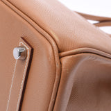 Hermes Hermes Burkin 35 Natural Silver Brackets Unknown Unisex Voepson Handbag B Rank Used Silgrin