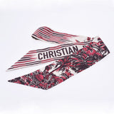 Christian DIOR Christian Dior Mitza Bordeaux -based Ladies Silk 100% Scarf AB Rank used Ginzo