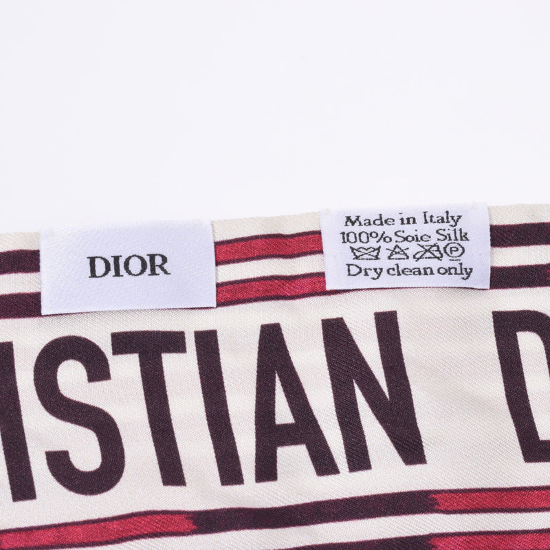 Christian DIOR Christian Dior Mitza Bordeaux -based Ladies Silk 100% Scarf AB Rank used Ginzo