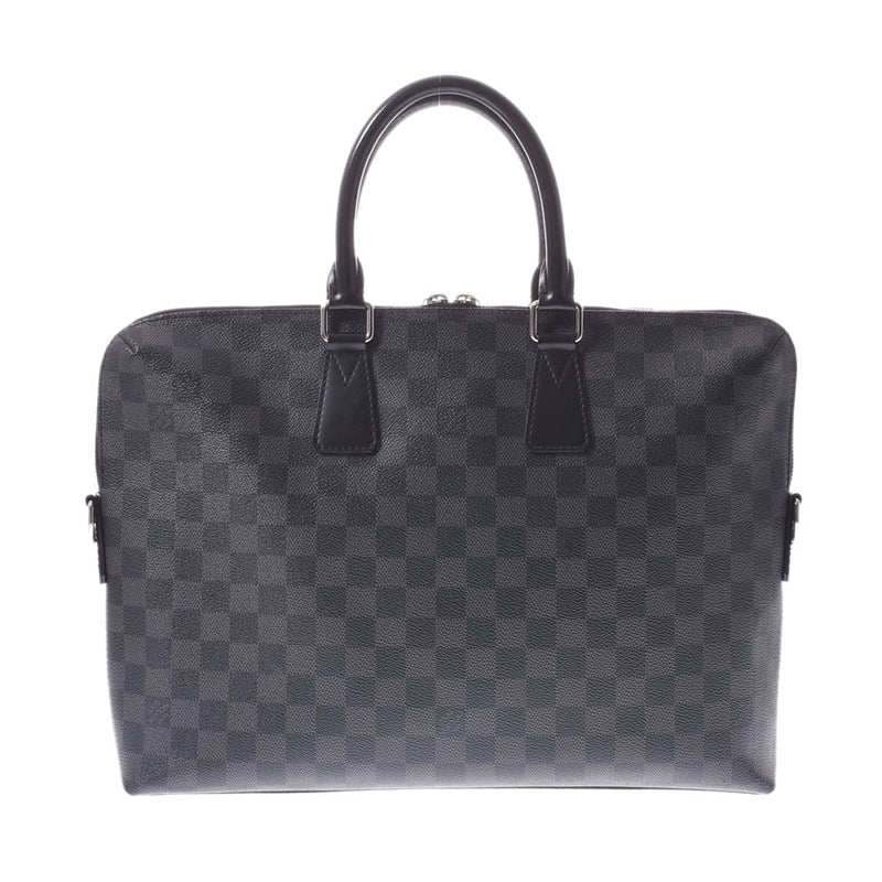 路易威顿路易·维顿（Louis Vuitton）路易·威登（Louis Vuitton）达米尔（Damier）Gruphit PDJ NM 2 Way Bag Black N48244男士Damier Graphit Canvas Canvas Business Bag Business Bag B Rank二手Ginzo