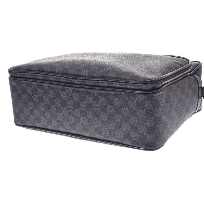 LOUIS VUITTON Louis Vuitton Damier Graphit Ikar 2WAY Black/Gray N23253 Men's Damier Graphit Canvas Business Bag AB Rank Used Ginzo