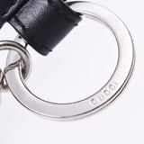 GUCCI Gucci Key Ring Gucci Black Silver Bracket Unisex Leather Key Holder B Rank used Ginzo