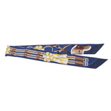 Hermes Hermes Twilley Jumping / Jumping Navy Women's Silk 100% Scarf New Silgrin