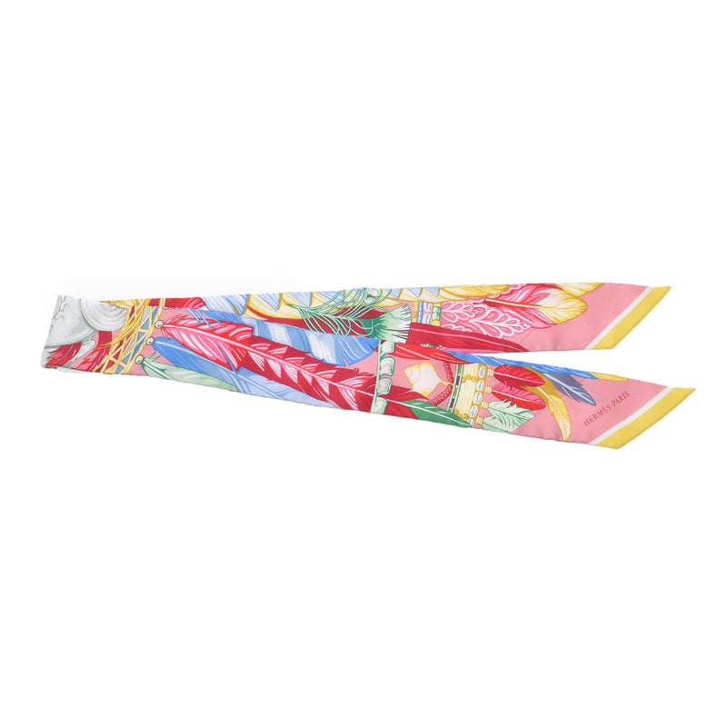 Hermes Hermes Twilley Dance Pacific / Dance Pacifique Blue / Pink / Yellow Women's Silk 100% Scarf New Sinkjo