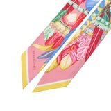 Hermes Hermes Twilley Dance Pacific / Dance Pacifique Blue / Pink / Yellow Women's Silk 100% Scarf New Sinkjo