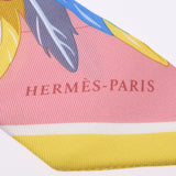 Hermes Hermes Twilley Dance Pacific / Dance Pacifique Blue / Pink / Yellow Women's Silk 100% Scarf New Sinkjo