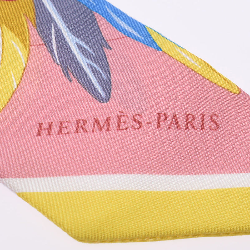 Hermes Hermes Twilley Dance Pacific / Dance Pacifique Blue / Pink / Yellow Women's Silk 100% Scarf New Sinkjo