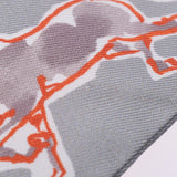 Hermes Hermes Twilley Free Horse Schwarlibelete / Chevaux En Liberte Gray Women's Silk 100% Scarf New Sinkjo