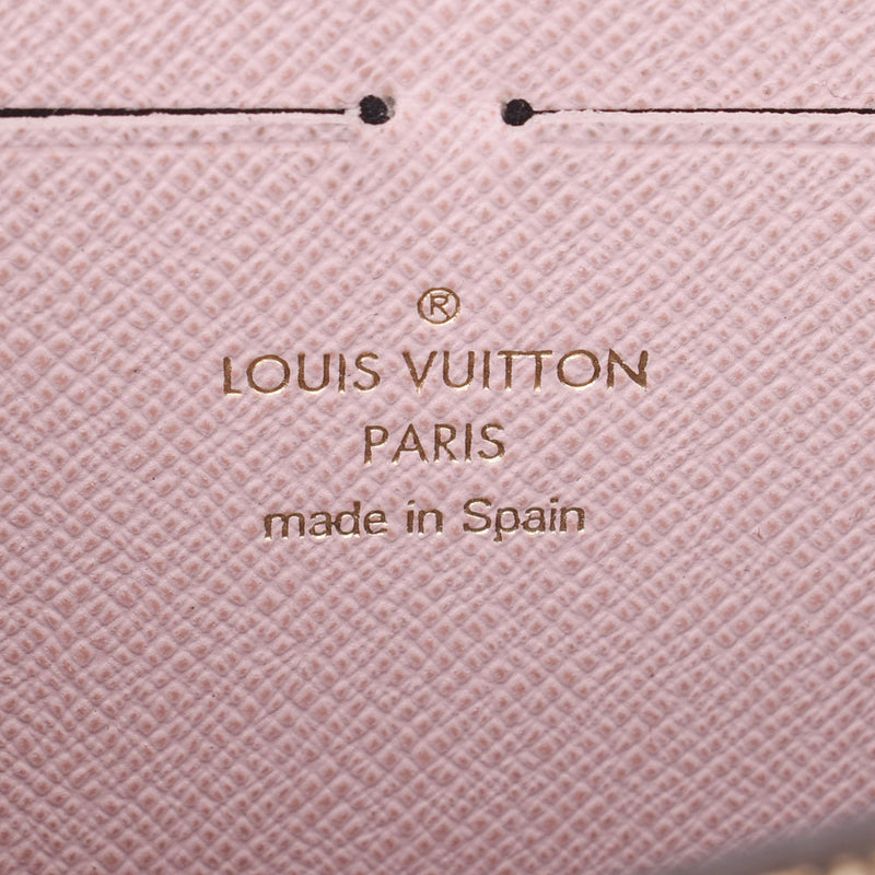 Louis Vuitton Louis Vuitton Damier Portfoille Clemance Rose Balleline N41626 Women's Dumie Campbus Long Wallet A-Rank Used Silgrin