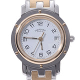HERMES Hermes Clipper CL4.220 Ladies SS/GP Watch Quartz White Dial A Rank used Ginzo