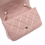 CHANEL Chanel Matrasse Chain Shoulder Pink Gold Bracket Ladies Calf Shoulder Bag A Rank used Ginzo