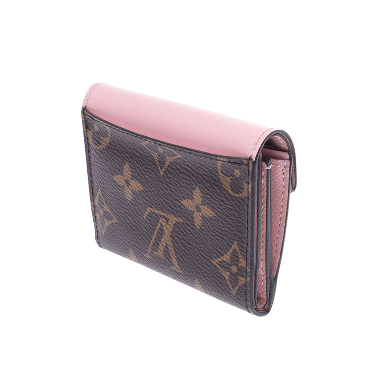 LOUIS VUITTON Louis Vuitton Monogram Portofoyu Zoe Rose Ballerine M62933 Ladies Monogram Canvas Three Fold Wallet Unused Ginzo