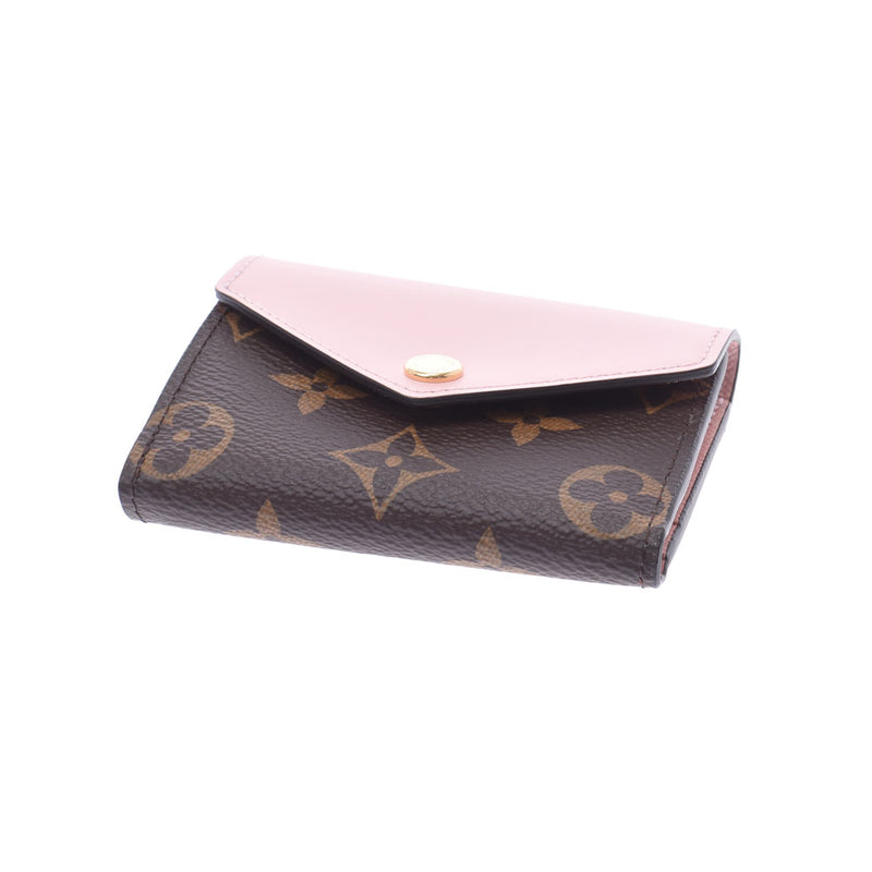 LOUIS VUITTON Louis Vuitton Monogram Portofoyu Zoe Rose Ballerine M62933 Ladies Monogram Canvas Three Fold Wallet Unused Ginzo