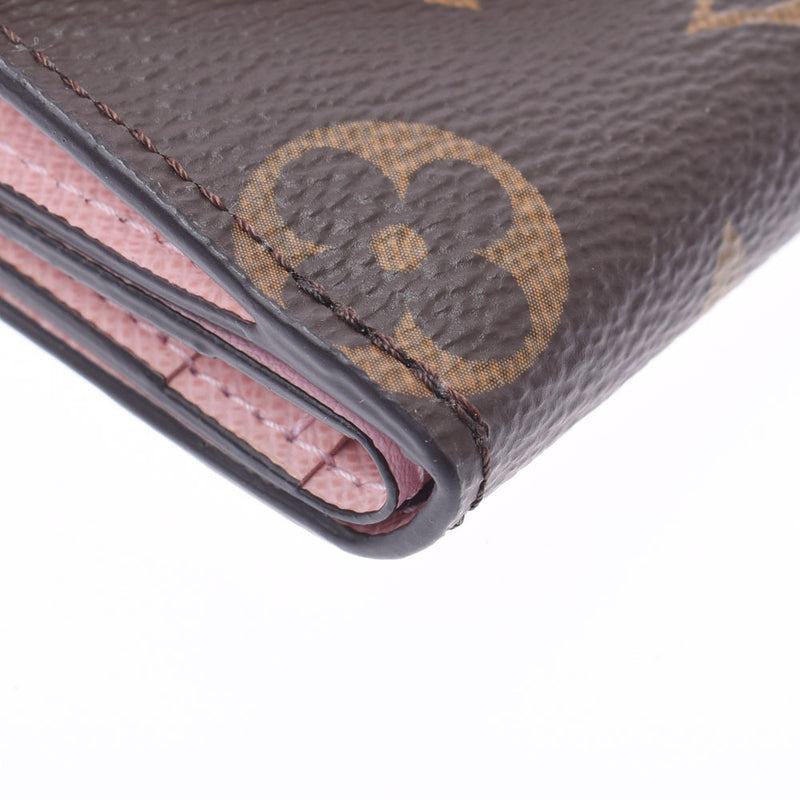 LOUIS VUITTON Louis Vuitton Monogram Portofoyu Zoe Rose Ballerine M62933 Ladies Monogram Canvas Three Fold Wallet Unused Ginzo