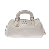 香奈儿香奈儿（Chanel Chanel Chanel）野生针迹象牙银支a33045女士鱼子酱皮肤手提包B等级用ginzo