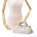 香奈儿香奈儿（Chanel Chanel Chanel）野生针迹象牙银支a33045女士鱼子酱皮肤手提包B等级用ginzo