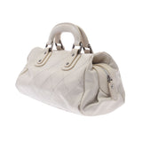 香奈儿香奈儿（Chanel Chanel Chanel）野生针迹象牙银支a33045女士鱼子酱皮肤手提包B等级用ginzo