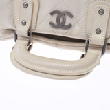 香奈儿香奈儿（Chanel Chanel Chanel）野生针迹象牙银支a33045女士鱼子酱皮肤手提包B等级用ginzo