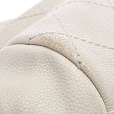 香奈儿香奈儿（Chanel Chanel Chanel）野生针迹象牙银支a33045女士鱼子酱皮肤手提包B等级用ginzo