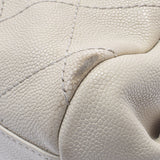 香奈儿香奈儿（Chanel Chanel Chanel）野生针迹象牙银支a33045女士鱼子酱皮肤手提包B等级用ginzo