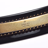 GUCCI グッチ クリスタル ラインストーン ヘアアクセサリー 黒 アンティーク調ゴールド金具 レディース バレッタ ABランク 中古 銀蔵