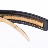 GUCCI グッチ クリスタル ラインストーン ヘアアクセサリー 黒 アンティーク調ゴールド金具 レディース バレッタ ABランク 中古 銀蔵