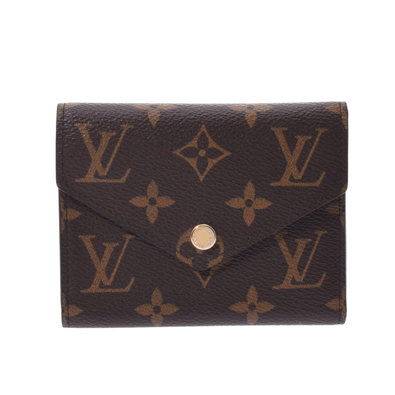 LOUIS VUITTON ルイヴィトン モノグラム ポルトフォイユ ヴィクトリーヌ ブラウン M62472 ユニセックス モノグラムキャンバス 三つ折り財布 新同 中古 銀蔵