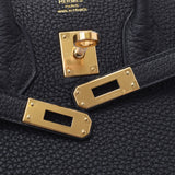 Hermes Hermes Burkin 25 Black Gold Bracket Z Engraved (around 2021) Women's Togo Handbag New Sinkjo