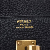 Hermes Hermes Burkin 25 Black Gold Bracket Z Engraved (around 2021) Women's Togo Handbag New Sinkjo