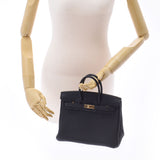 Hermes Hermes Burkin 25 Black Gold Bracket Z Engraved (around 2021) Women's Togo Handbag New Sinkjo