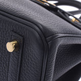 Hermes Hermes Burkin 25 Black Gold Bracket Z Engraved (around 2021) Women's Togo Handbag New Sinkjo