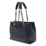 CHANEL Chanel Matrasse GST Tote Black Silver Bracket Ladies Caviar Skin Tote Bag AB Rank Used Ginzo